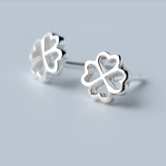 Jewelry - Four Leaf Clover Sterling Silver Earrings Irish